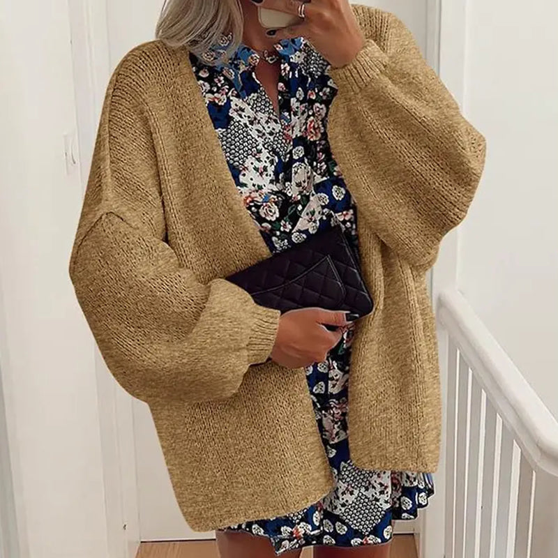 Casual Knit Cardigan – Loose Fit Commuter Sweater Outerwear