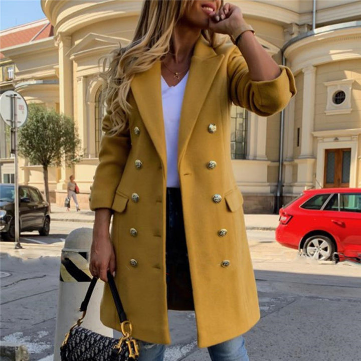 Lapel Slim Fit Wool Trench Coat
