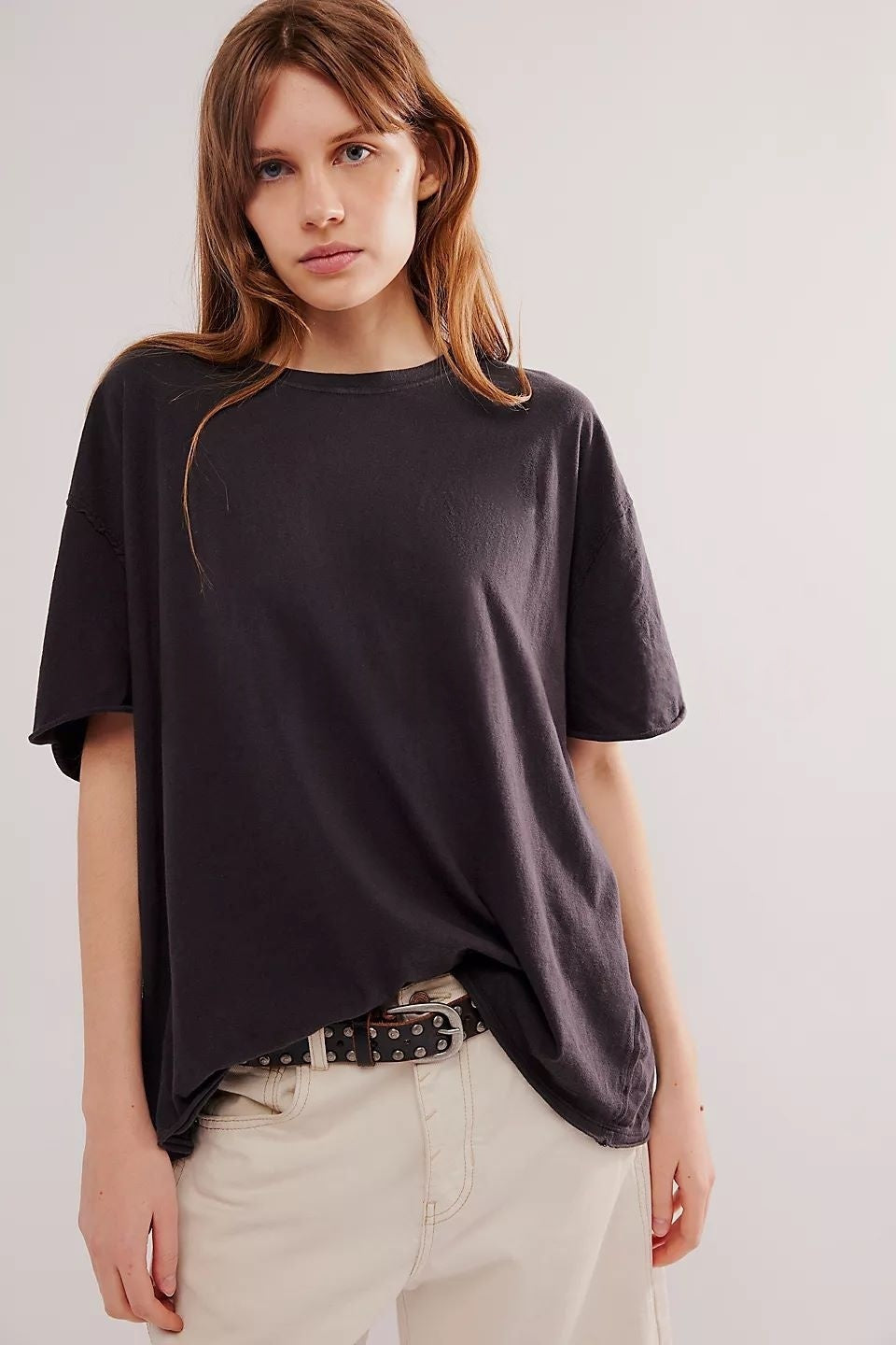 Back Cutout Loose Tee for Women | Sheer Mesh Patchwork Drop Shoulder Short Sleeve Top