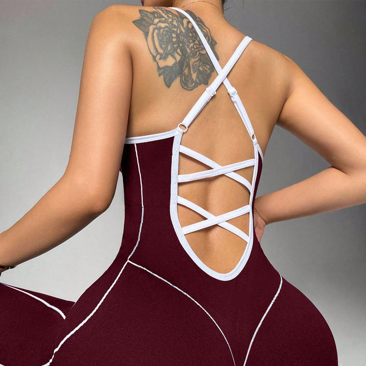 Color Block Yoga Jumpsuit