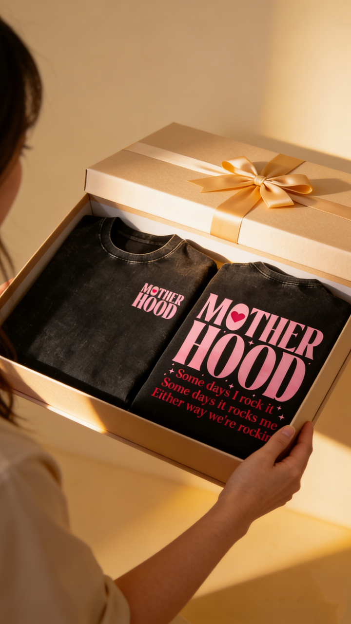 Oversized Crew Neck Mom Gift Motherhood Graphic Tee