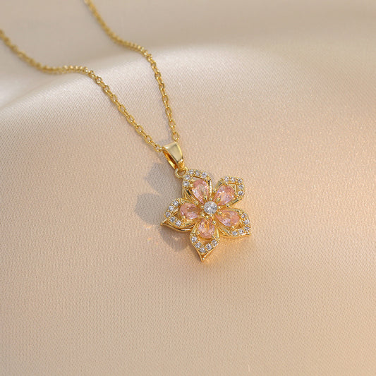 Rotatable Clover Flower Necklace | Mother’s Day Gift