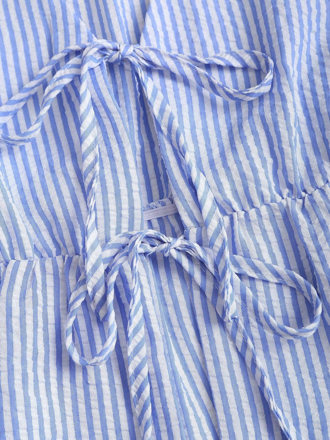 Striped Peplum Top &amp; Wide Leg Pants Set | Lightweight Cotton Two-Piece Outfit | Mother’s Day Gift