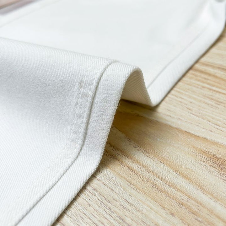 High Waist Straight Leg White Jeans | Relaxed Fit Wide Leg Denim Pants