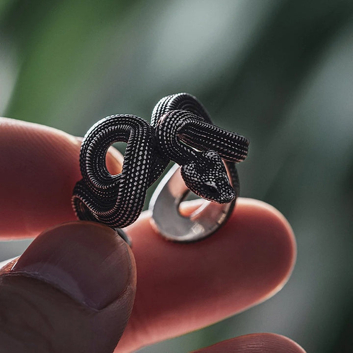 3D Snake Open Ring | Vintage Gothic Adjustable Wrap Band