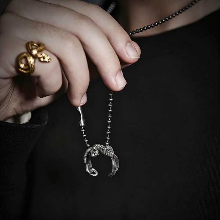 3D Snake Open Ring | Vintage Gothic Adjustable Wrap Band