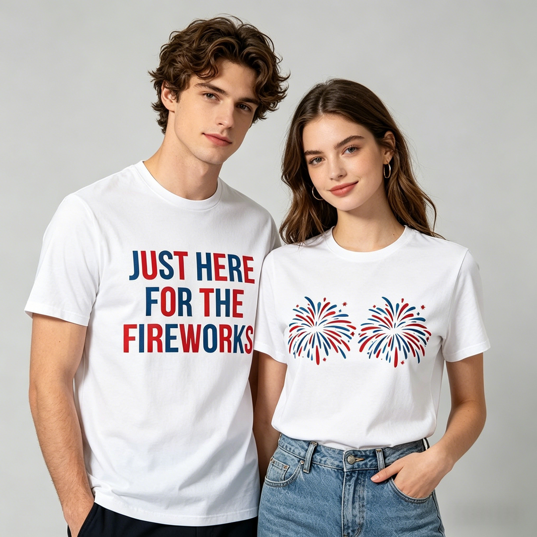 Fireworks Graphic Tee — Matching Couple&