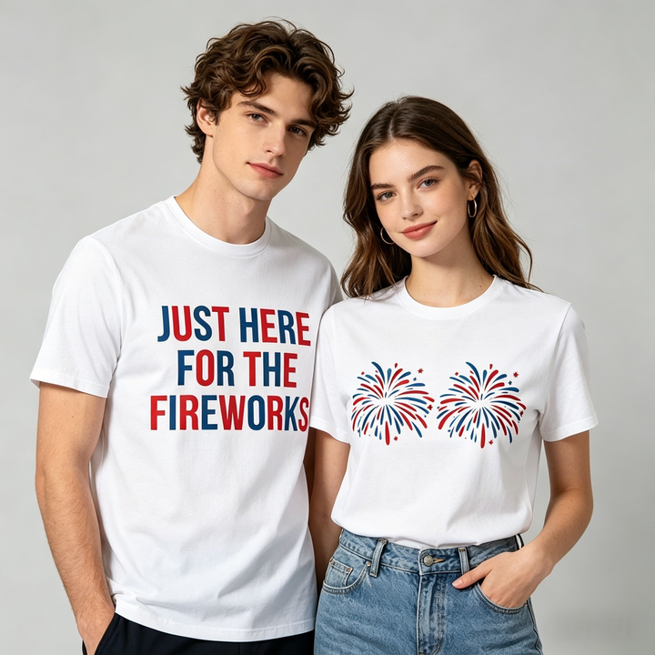 Fireworks Graphic Tee — Matching Couple&