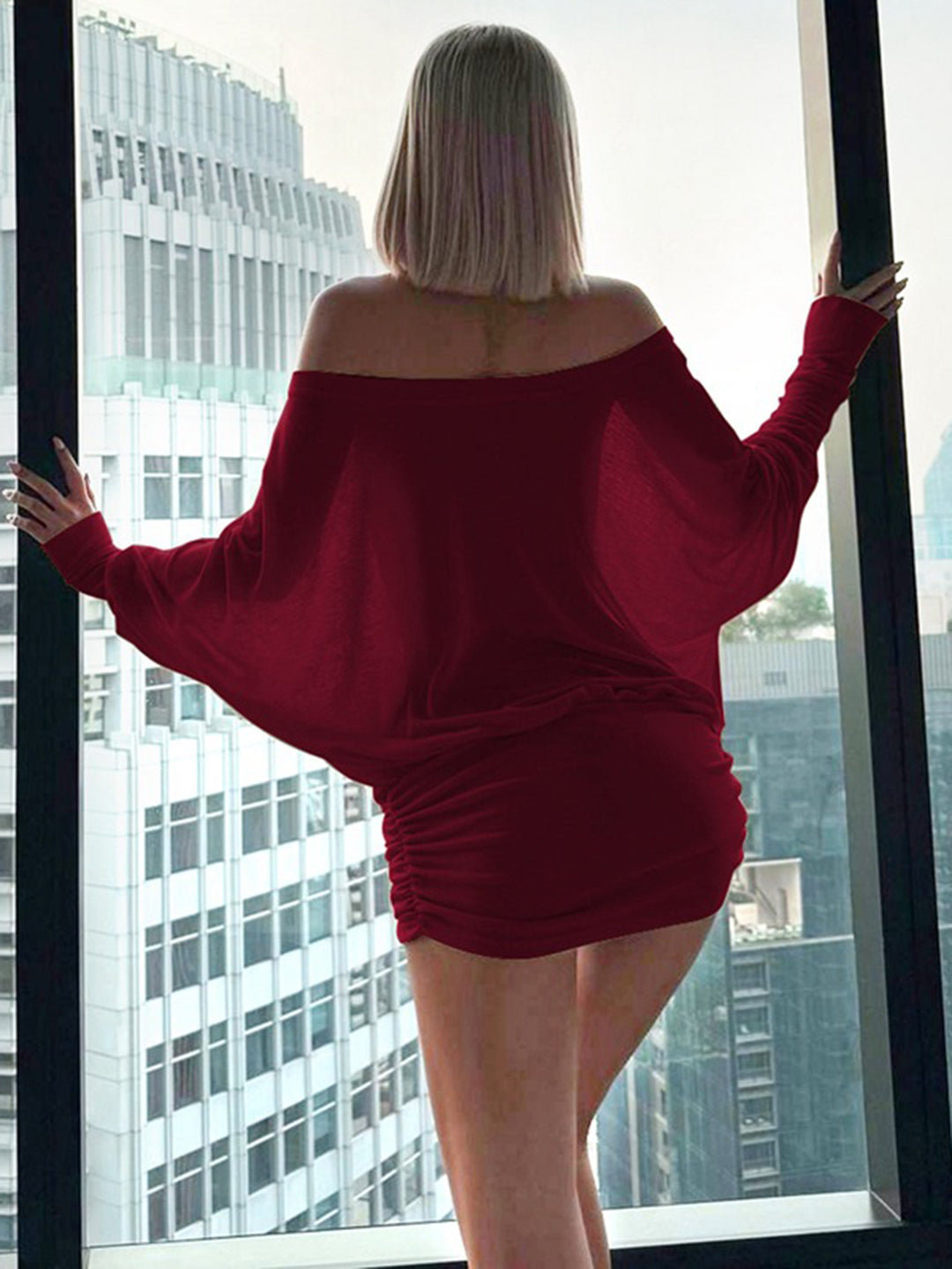 Off-the-shoulder bodycon dress