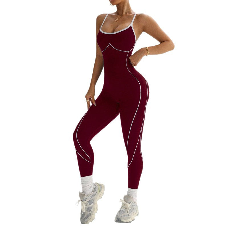 Color Block Yoga Jumpsuit