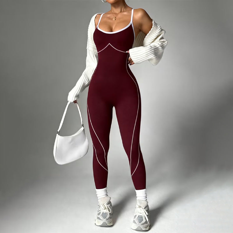 Color Block Yoga Jumpsuit