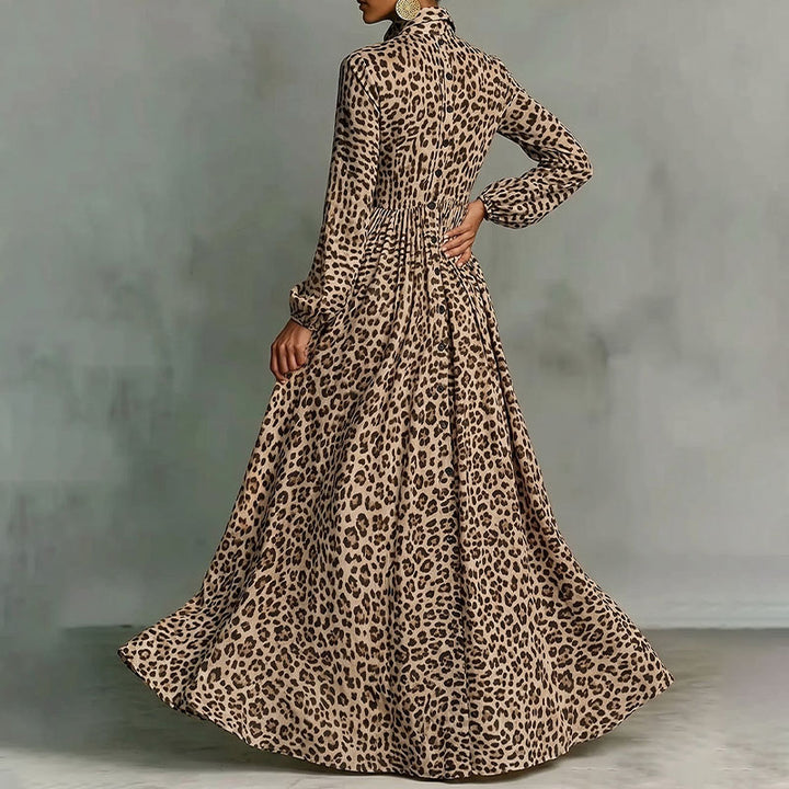Leopard-print maxi dress