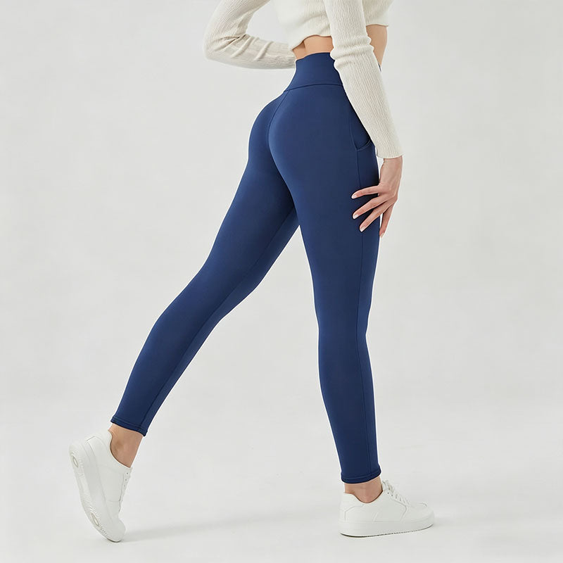 High-waisted fleece-lined leggings