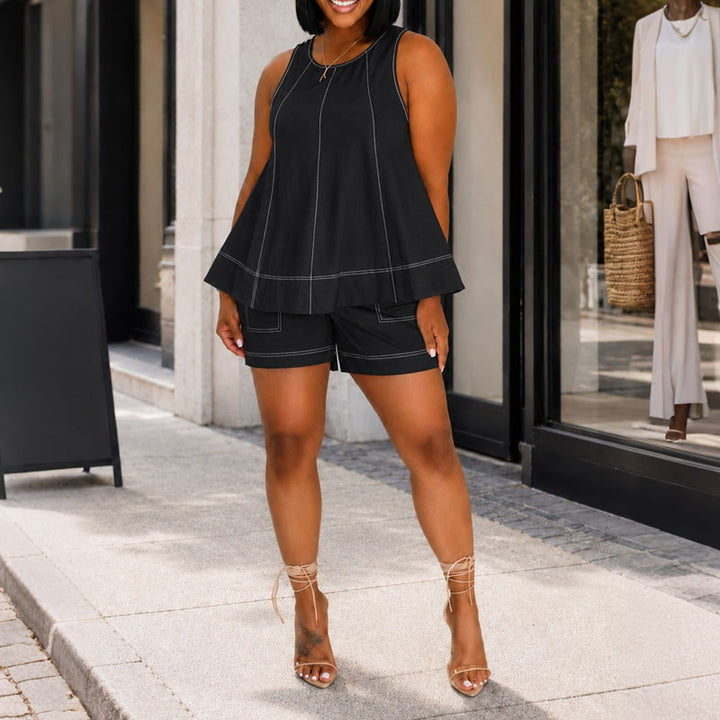 A-Line Vest Shorts Set