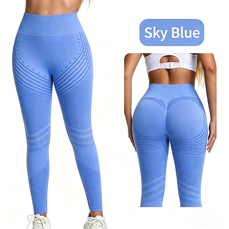 Jacquard Butt-Lifting Tummy Control Yoga Leggings