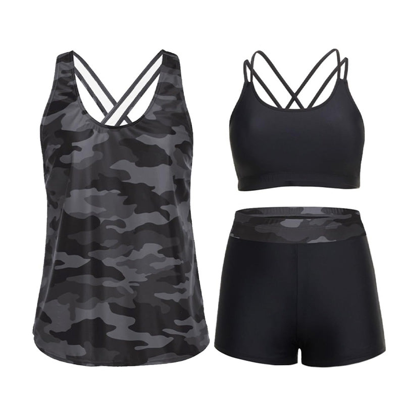 Double-strap bikini swimsuit set