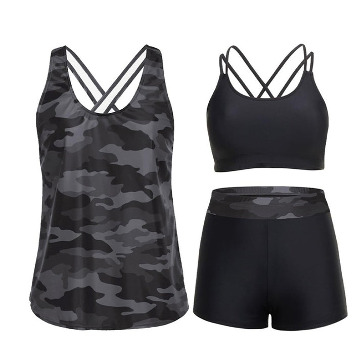 Double-strap bikini swimsuit set