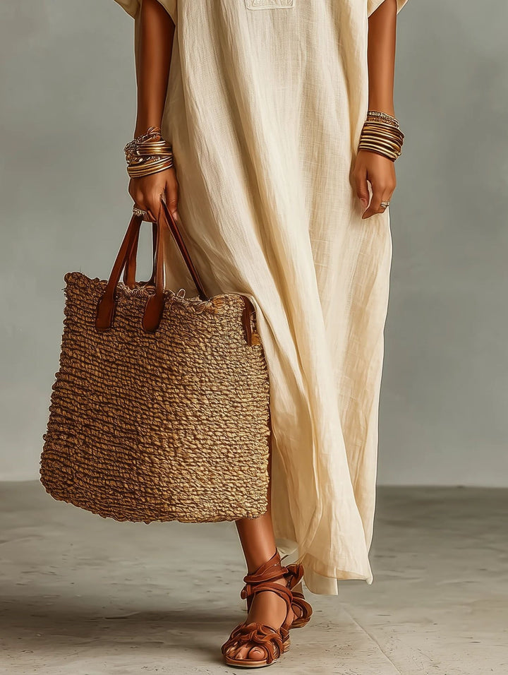 Lightweight Slightly Sheer Shirt Maxi Dress