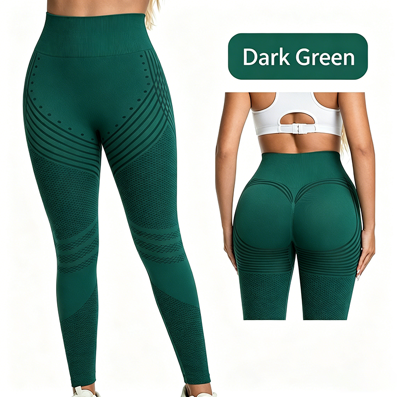 Jacquard Butt-Lifting Tummy Control Yoga Leggings