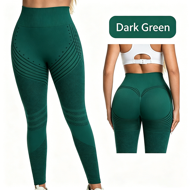 Jacquard Butt-Lifting Tummy Control Yoga Leggings