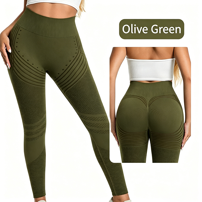 Jacquard Butt-Lifting Tummy Control Yoga Leggings