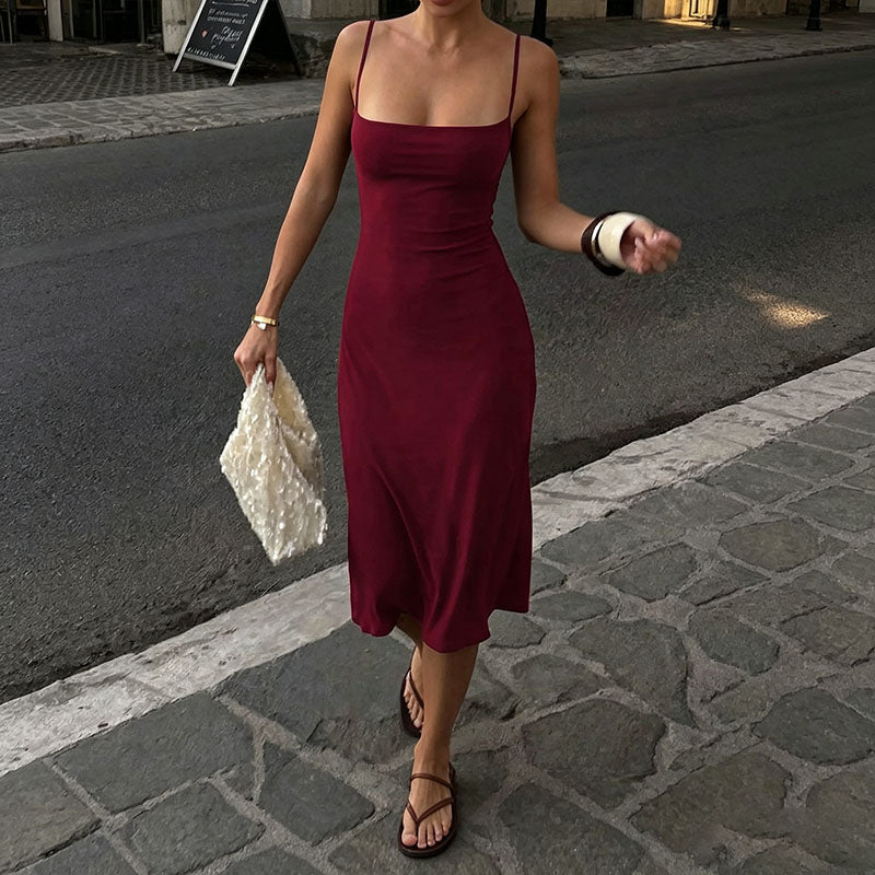 Waist-cinching camisole dress