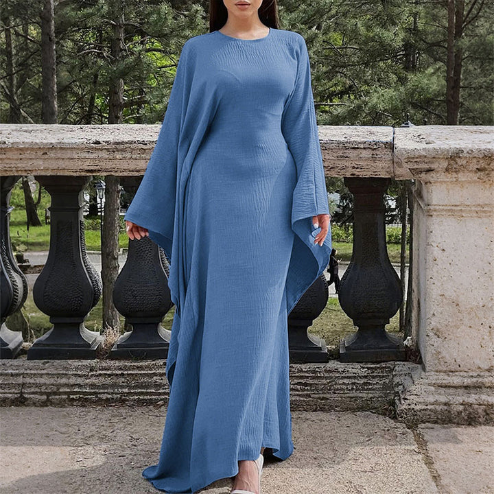 Batwing-sleeve maxi dress