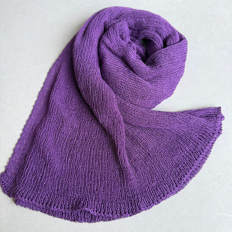Openwork knitted shawl cover-up