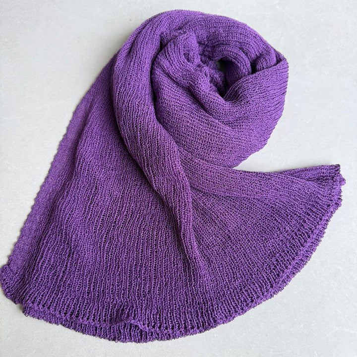 Openwork knitted shawl cover-up