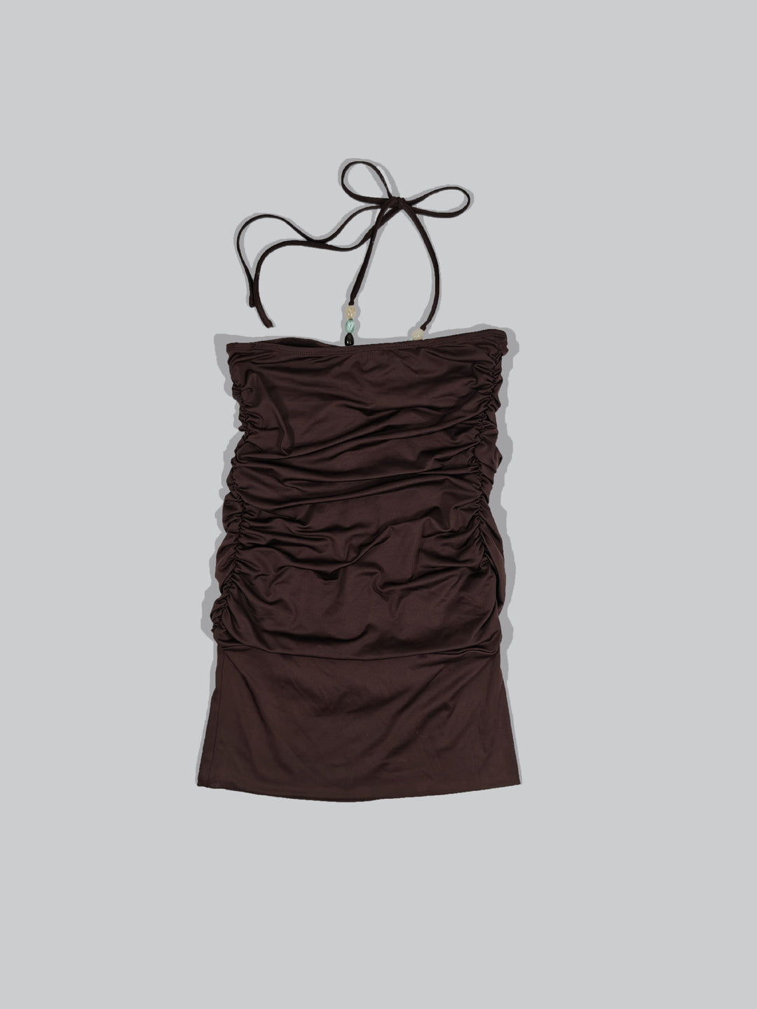 Satin Halter Neck Mini Dress
