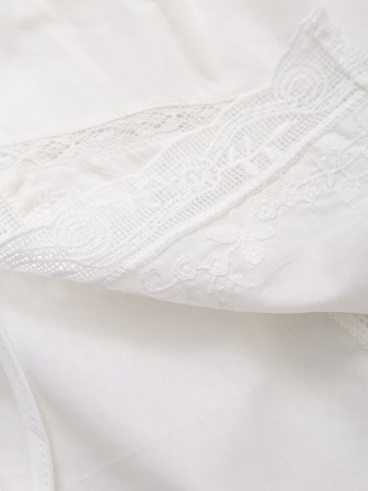 Lace Trim Tie-Front Cropped Vest | Romantic detail. Effortless layering.