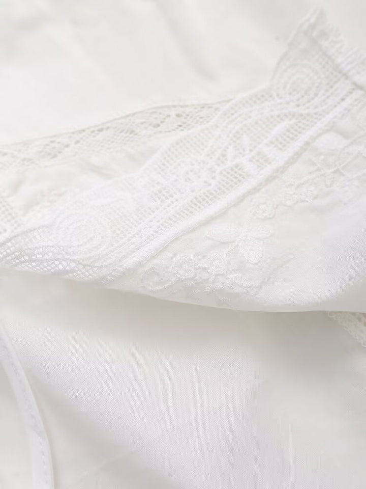 Lace Trim Tie-Front Cropped Vest | Romantic detail. Effortless layering.