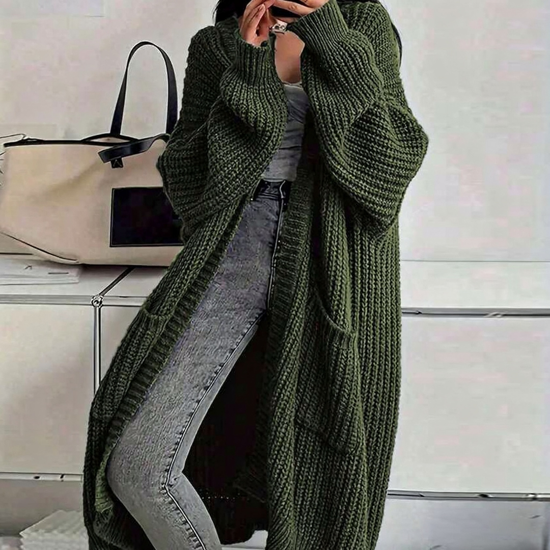 Oversized Chunky Knit Long Cardigan