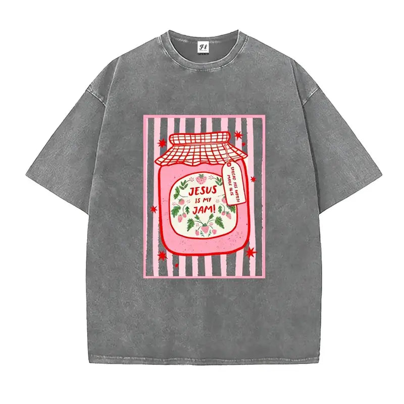 Unisex Jesus Is My Jam  Jam Jar Graphic T-Shirt