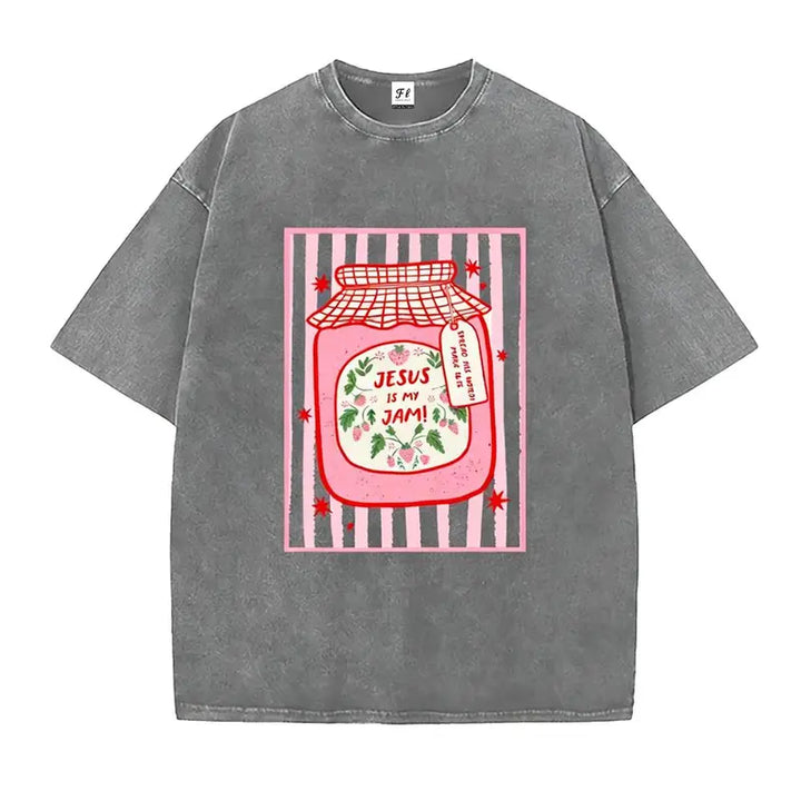 Unisex Jesus Is My Jam  Jam Jar Graphic T-Shirt