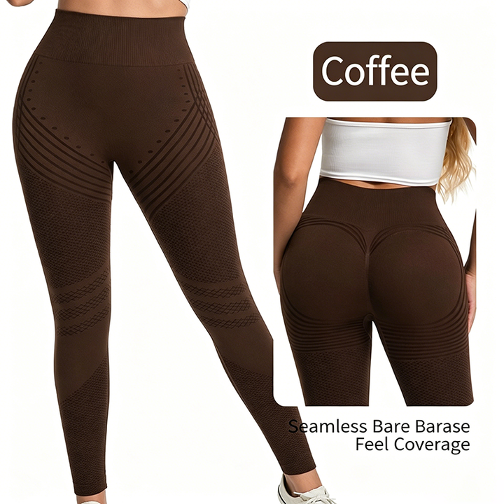 Jacquard Butt-Lifting Tummy Control Yoga Leggings
