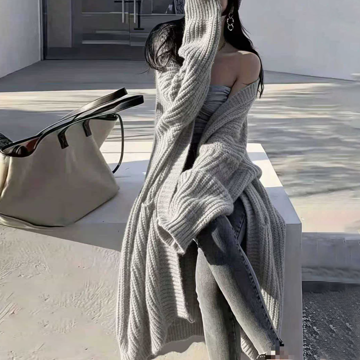 Oversized Chunky Knit Long Cardigan
