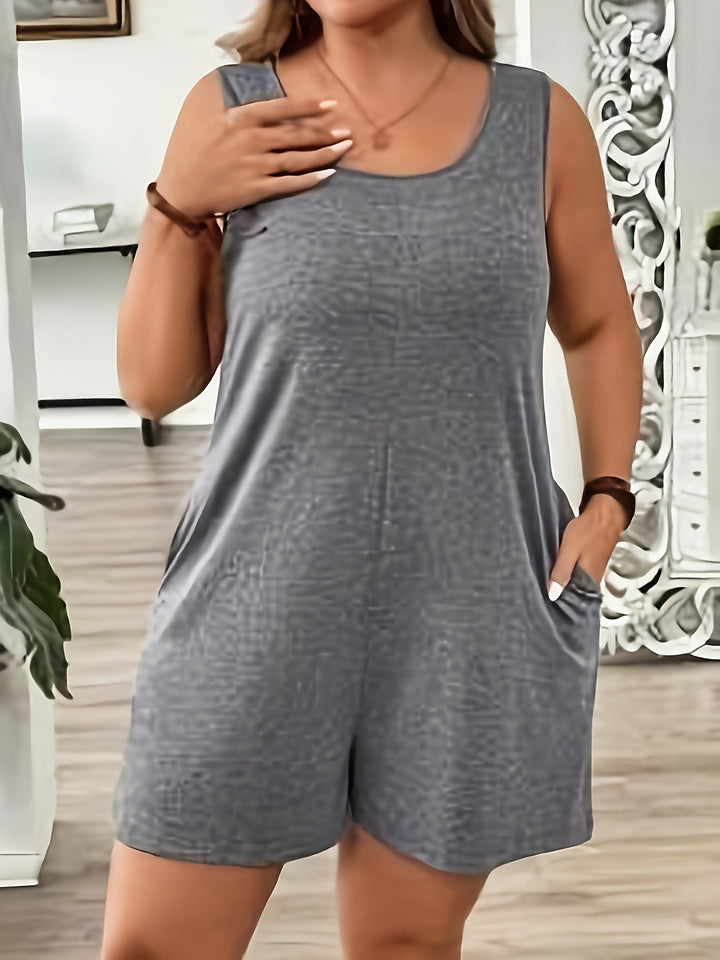 Plus Size Sleeveless Romper