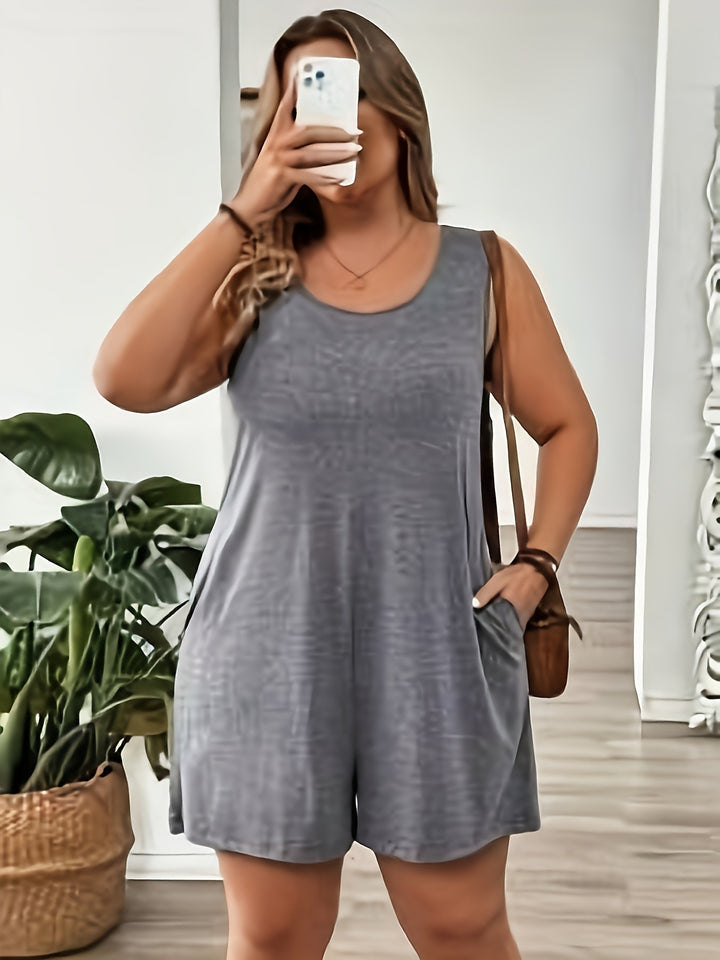 Plus Size Sleeveless Romper