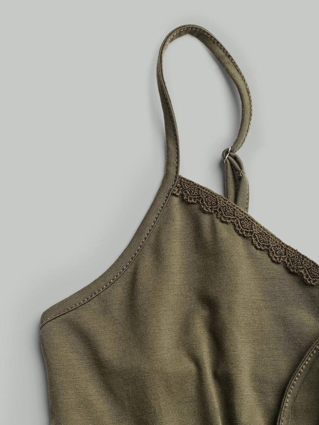 Embroidered Lace Trim Cami Top, Boho Peplum Spaghetti Strap Tank