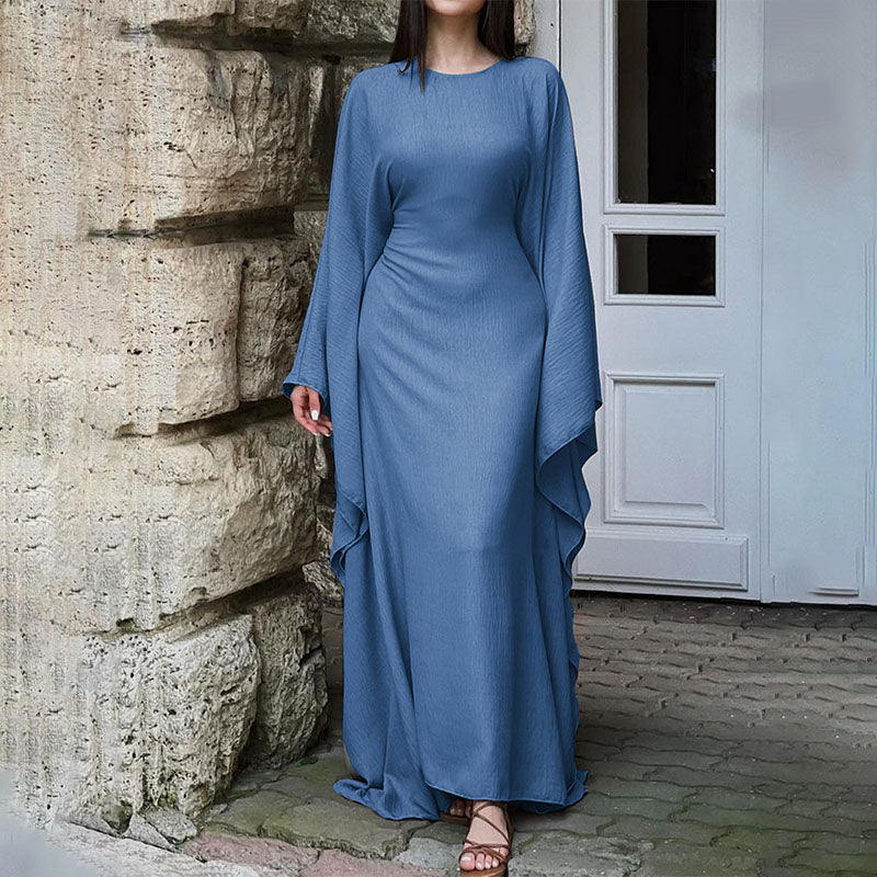Batwing-sleeve maxi dress