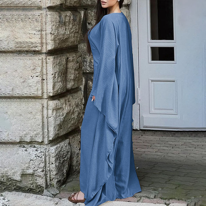 Batwing-sleeve maxi dress