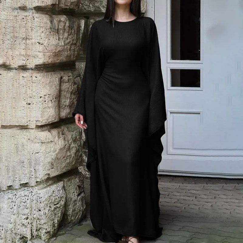 Batwing-sleeve maxi dress