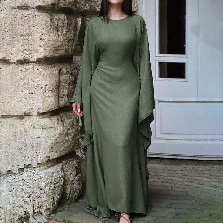 Batwing-sleeve maxi dress