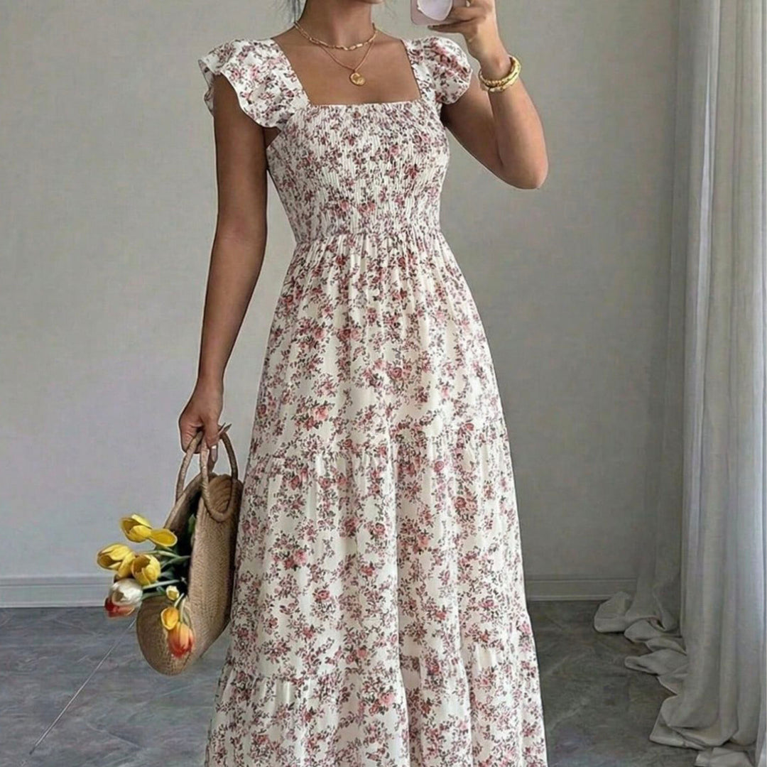 French Square Neck Dress