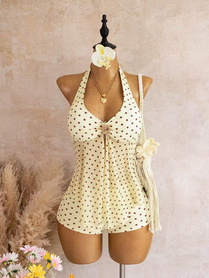 Sun-Embellished Halter Cover-Up Set