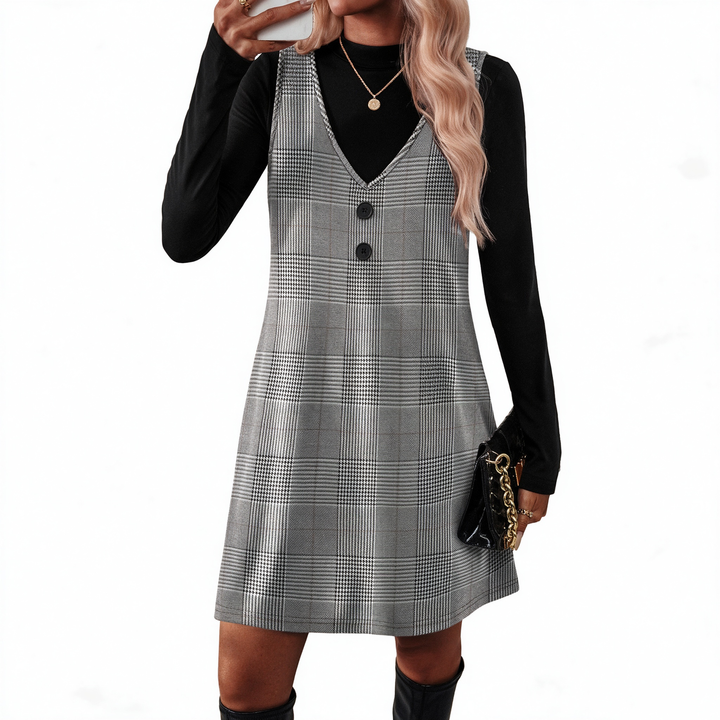 Long Sleeve Top &amp; Pinafore Dress Set