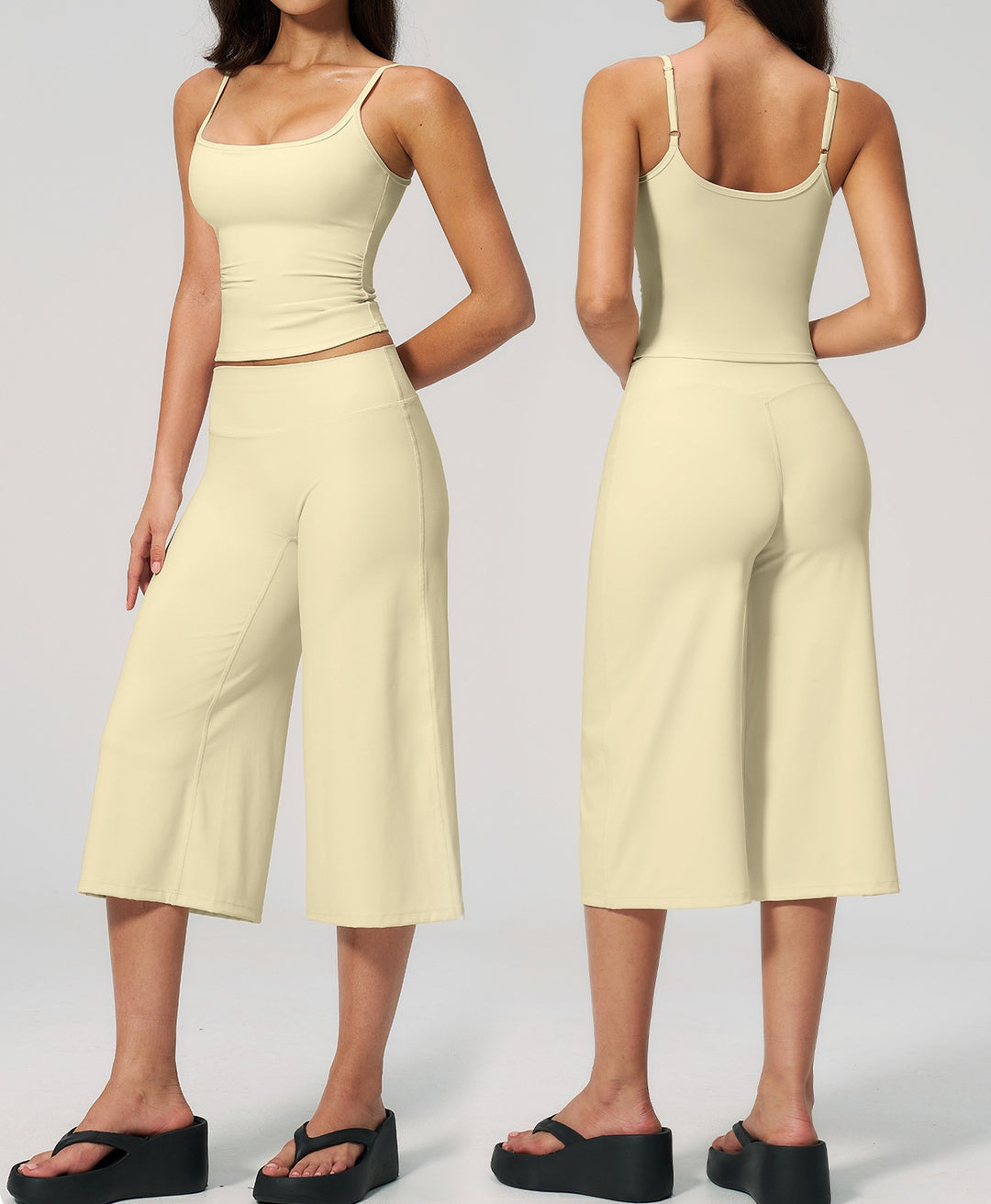 Quick-Dry Yoga Tank &amp;amp; Culotte Activewear Set