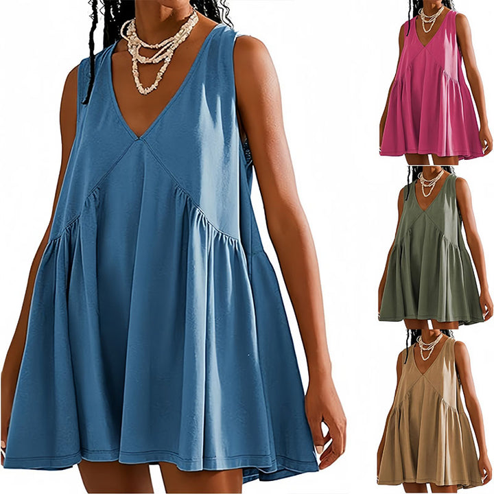 Sleeveless V-Neck Dress