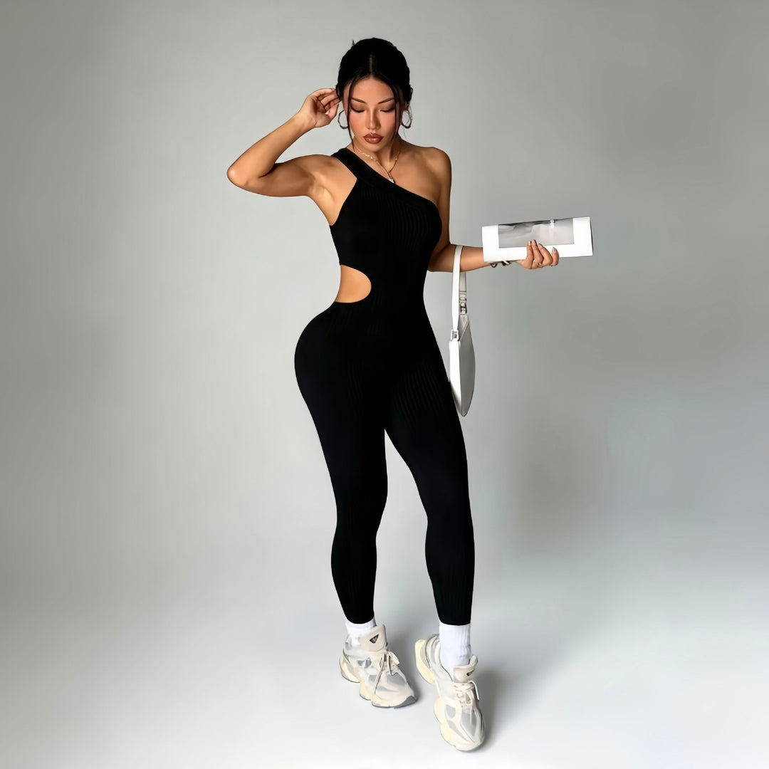 One Shoulder Yoga Jumpsuit